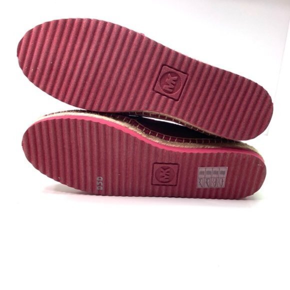 New MICHAEL KORS EMILIA ESPADRILLE CANVAS SHOES BERRY - Picture 6 of 6